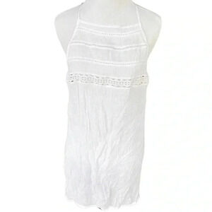 Swim Suit Cover Up Tunic with Adjustable Straps in White
